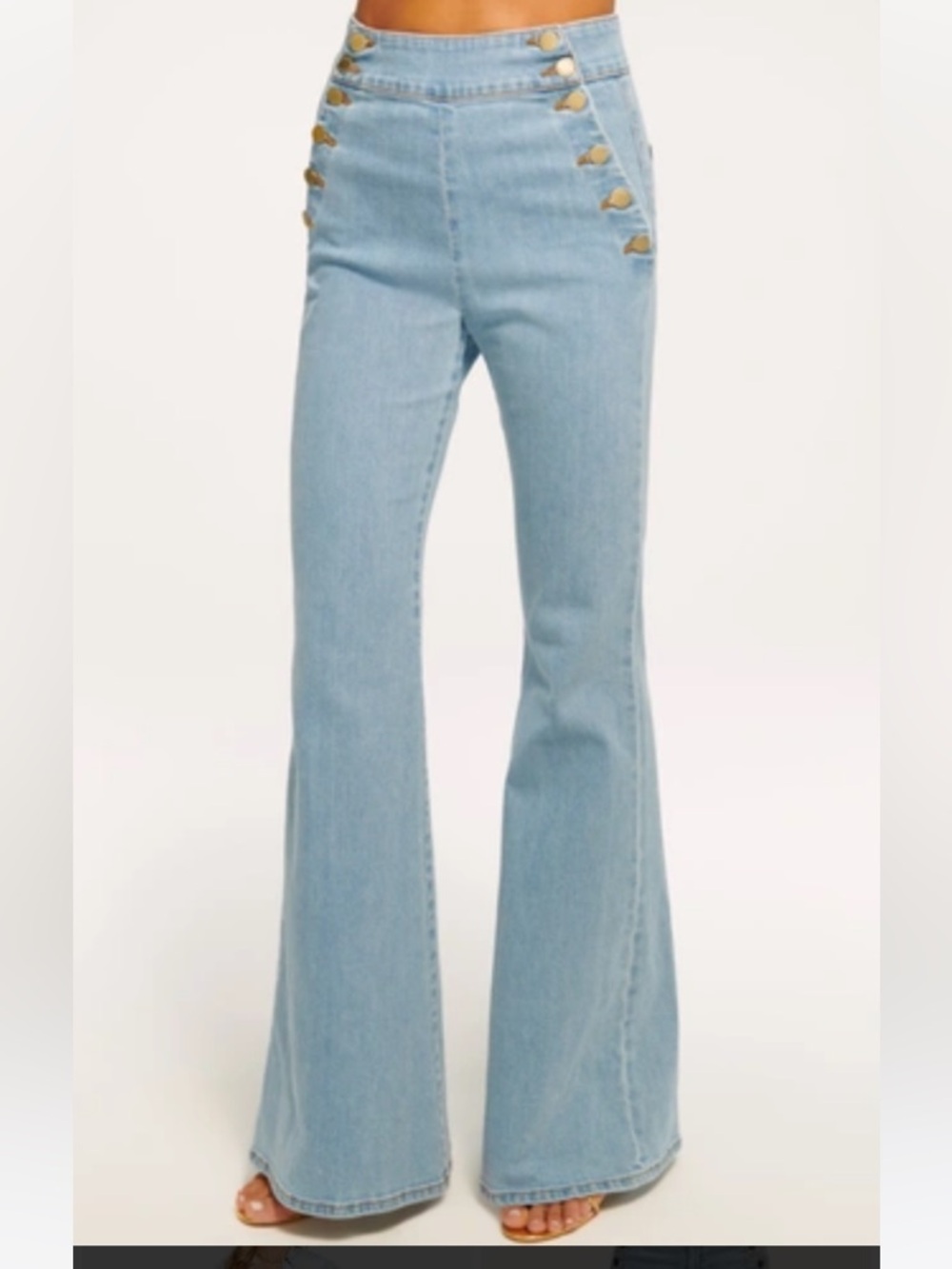 Ramy Brook Romee Light Wash Flared Jeans Size 25
